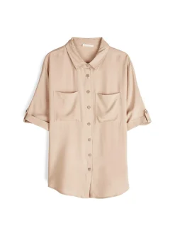 GATE Bluzka z wiskozy| Koszulki I Topy·Bluzki