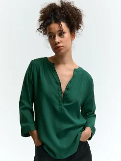 GATE Bluzka z wiskozy| Koszulki I Topy·Bluzki