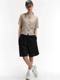 GATE Bluzka z wiskozy| Koszulki I Topy·Bluzki