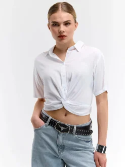 GATE Bluzka z wiskozy| Koszulki I Topy·Bluzki