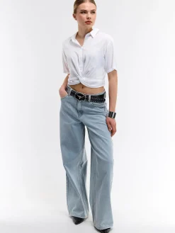 GATE Bluzka z wiskozy| Koszulki I Topy·Bluzki