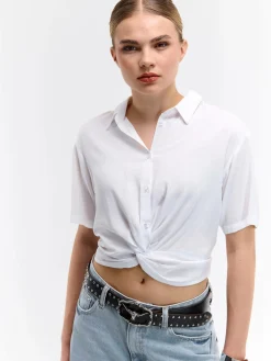 GATE Bluzka z wiskozy| Koszulki I Topy·Bluzki