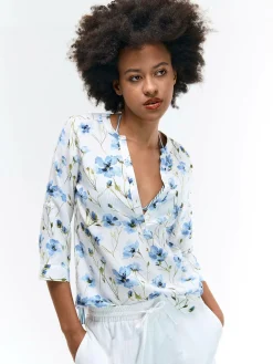 GATE Bluzka z wiskozy| Koszulki I Topy·Bluzki