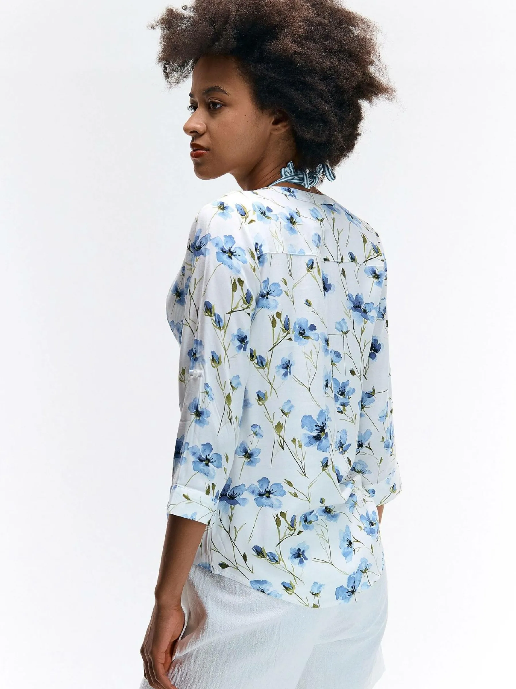 GATE Bluzka z wiskozy| Koszulki I Topy·Bluzki