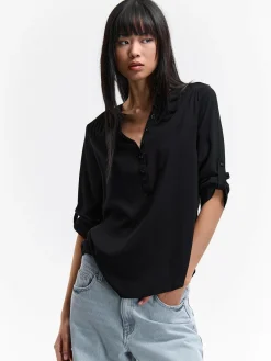 GATE Bluzka z wiskozy| Koszulki I Topy·Bluzki