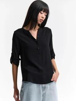 GATE Bluzka z wiskozy| Koszulki I Topy·Bluzki