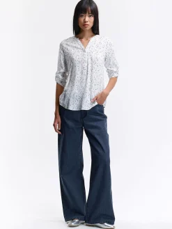 GATE Bluzka z wiskozy| Koszulki I Topy·Bluzki