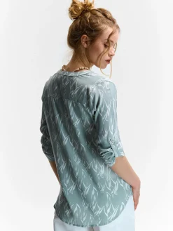 GATE Bluzka z wiskozy| Koszulki I Topy·Bluzki