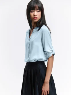 GATE Bluzka z wiskozy| Koszulki I Topy·Bluzki