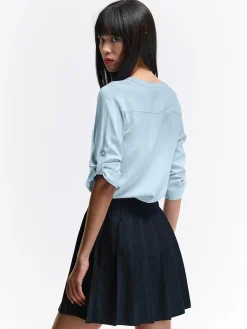 GATE Bluzka z wiskozy| Koszulki I Topy·Bluzki