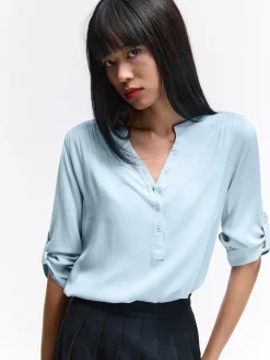 GATE Bluzka z wiskozy| Koszulki I Topy·Bluzki