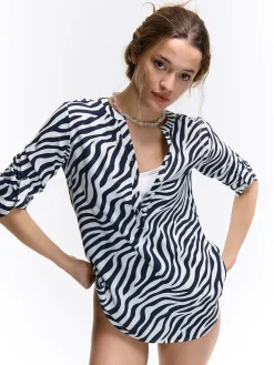 GATE Bluzka z wiskozy| Koszulki I Topy·Bluzki