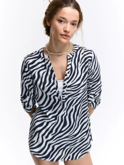 GATE Bluzka z wiskozy| Koszulki I Topy·Bluzki