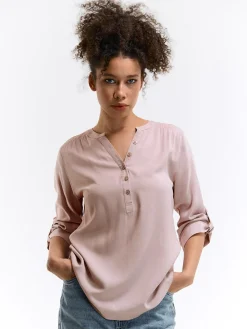 GATE Bluzka z wiskozy| Koszulki I Topy·Bluzki