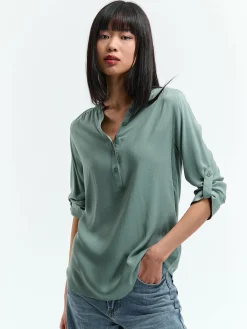 GATE Bluzka z wiskozy| Koszulki I Topy·Bluzki