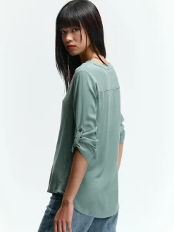 GATE Bluzka z wiskozy| Koszulki I Topy·Bluzki