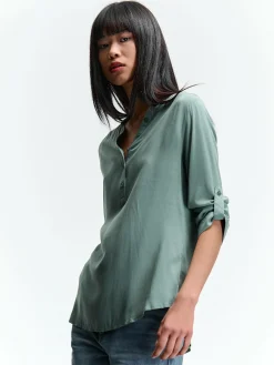 GATE Bluzka z wiskozy| Koszulki I Topy·Bluzki