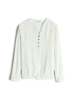 GATE Bluzka z wiskozy w prążki| Koszulki I Topy·Bluzki