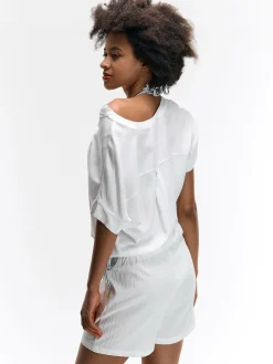 GATE Bluzka z wiskozy z dekoltem w serek| Koszulki I Topy·Bluzki