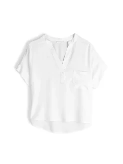 GATE Bluzka z wiskozy z dekoltem w serek| Koszulki I Topy·Bluzki