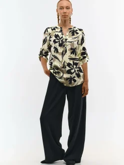 GATE Bluzka z wiskozy z nadrukiem| Koszulki I Topy·Bluzki