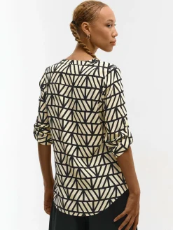 GATE Bluzka z wiskozy z nadrukiem| Koszulki I Topy·Bluzki