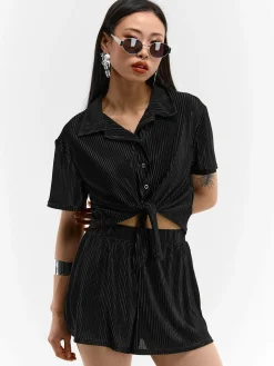 GATE Blůzka z węzłem| Koszulki I Topy·Bluzki