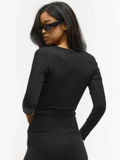 GATE Body z żebrowanej dzianiny| Koszulki I Topy·Body