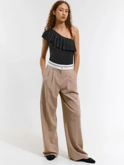 GATE Body z marszczeniem na jednym ramieniu| Koszulki I Topy·Body