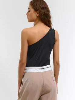 GATE Body z marszczeniem na jednym ramieniu| Koszulki I Topy·Body