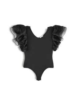 GATE Body z rękawami z organzy| Koszulki I Topy·Body