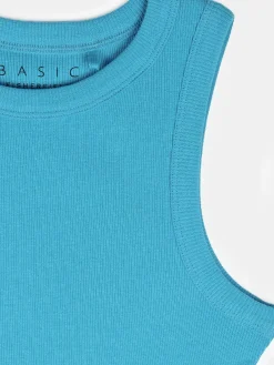 GATE Bokserka damska ze splotu żeberkowego| Koszulki I Topy·Podkoszulki ☀️