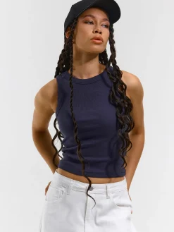 GATE Bokserka damska ze splotu żeberkowego| Koszulki I Topy·Podkoszulki ☀️