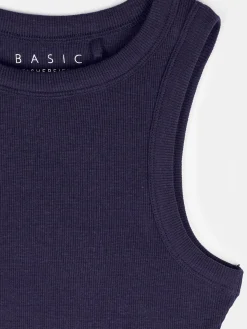 GATE Bokserka damska ze splotu żeberkowego| Koszulki I Topy·Podkoszulki ☀️