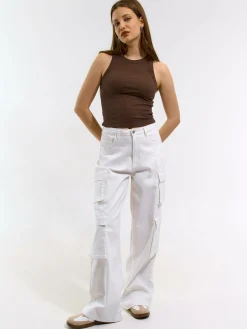 GATE Bokserka damska ze splotu żeberkowego| Koszulki I Topy·Podkoszulki ☀️