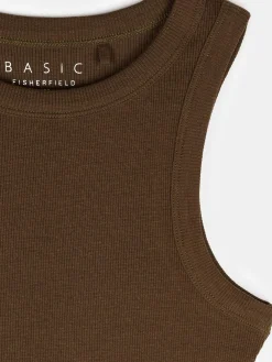 GATE Bokserka damska ze splotu żeberkowego| Koszulki I Topy·Podkoszulki ☀️