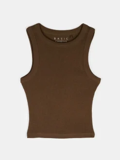 GATE Bokserka damska ze splotu żeberkowego| Koszulki I Topy·Podkoszulki ☀️