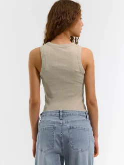 GATE Bokserka damska ze splotu żeberkowego| Koszulki I Topy·Podkoszulki ☀️