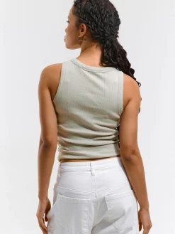 GATE Bokserka damska ze splotu żeberkowego| Koszulki I Topy·Podkoszulki ☀️