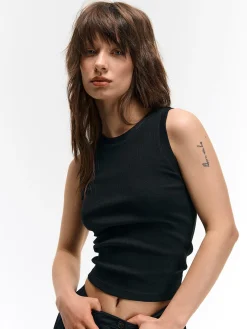 GATE Bokserka z żebrowanej dzianiny| Koszulki I Topy·Podkoszulki ☀️