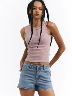 GATE Bokserka z żebrowanej dzianiny| Koszulki I Topy·Podkoszulki ☀️