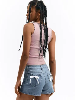 GATE Bokserka z żebrowanej dzianiny| Koszulki I Topy·Podkoszulki ☀️