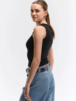 GATE Bokserka z żebrowanej dzianiny| Koszulki I Topy·Podkoszulki ☀️