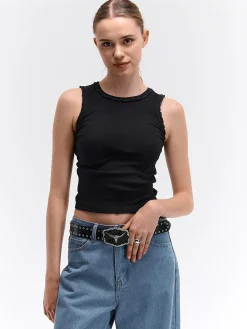 GATE Bokserka z żebrowanej dzianiny| Koszulki I Topy·Podkoszulki ☀️