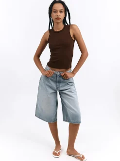 GATE Bokserka z żebrowanej dzianiny| Koszulki I Topy·Podkoszulki ☀️