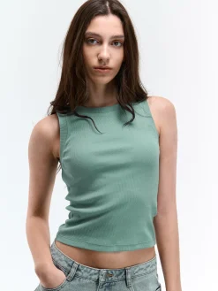 GATE Bokserka z żebrowanej dzianiny| Koszulki I Topy·Podkoszulki ☀️