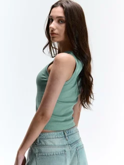 GATE Bokserka z żebrowanej dzianiny| Koszulki I Topy·Podkoszulki ☀️