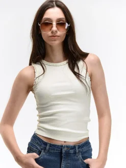 GATE Bokserka z żebrowanej dzianiny| Koszulki I Topy·Podkoszulki ☀️