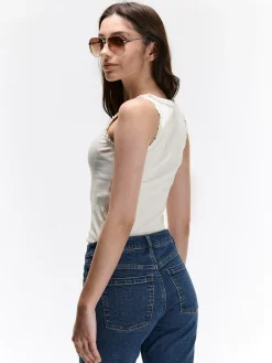 GATE Bokserka z żebrowanej dzianiny| Koszulki I Topy·Podkoszulki ☀️