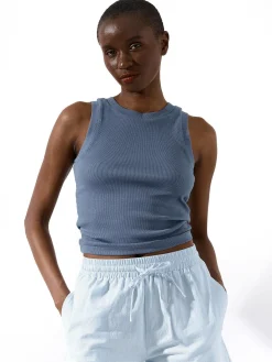 GATE Bokserka z żebrowanej dzianiny| Koszulki I Topy·Podkoszulki ☀️